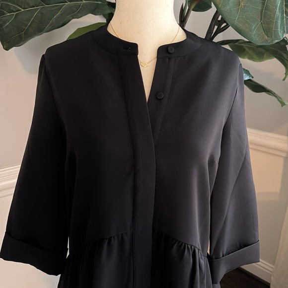 Tuckernuck Royal Black Crepe Shirt Dress - Picture 9 of 12